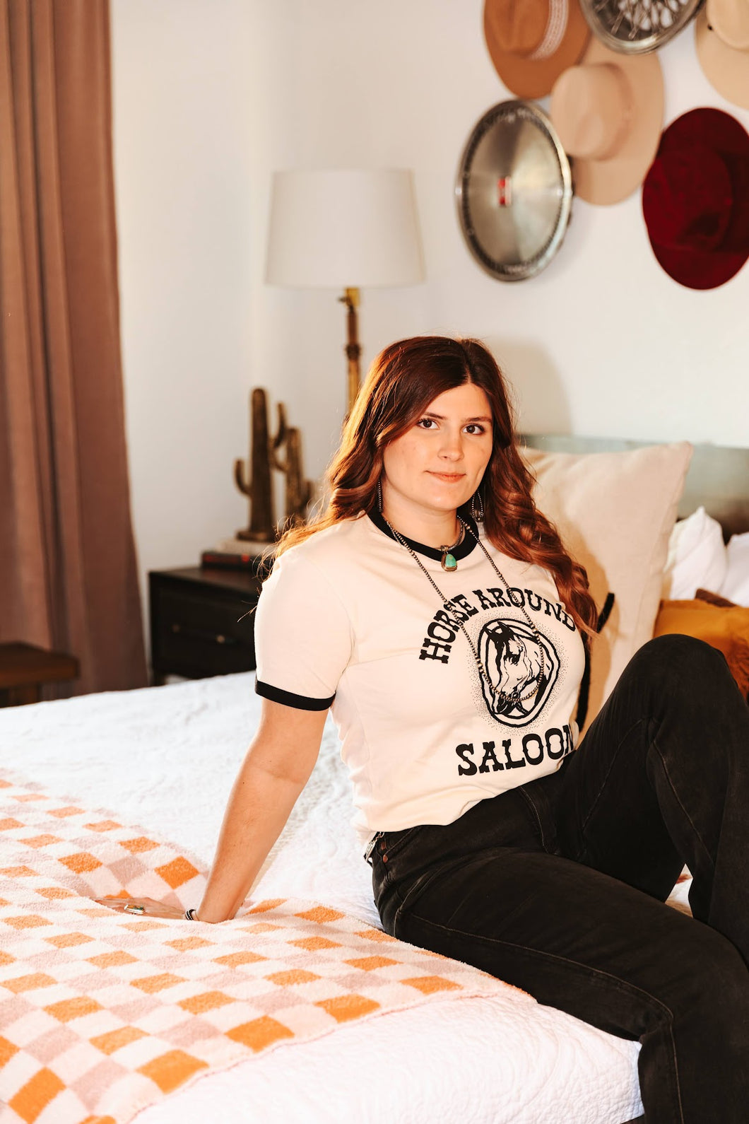 Horse Around Saloon Ringer Tee