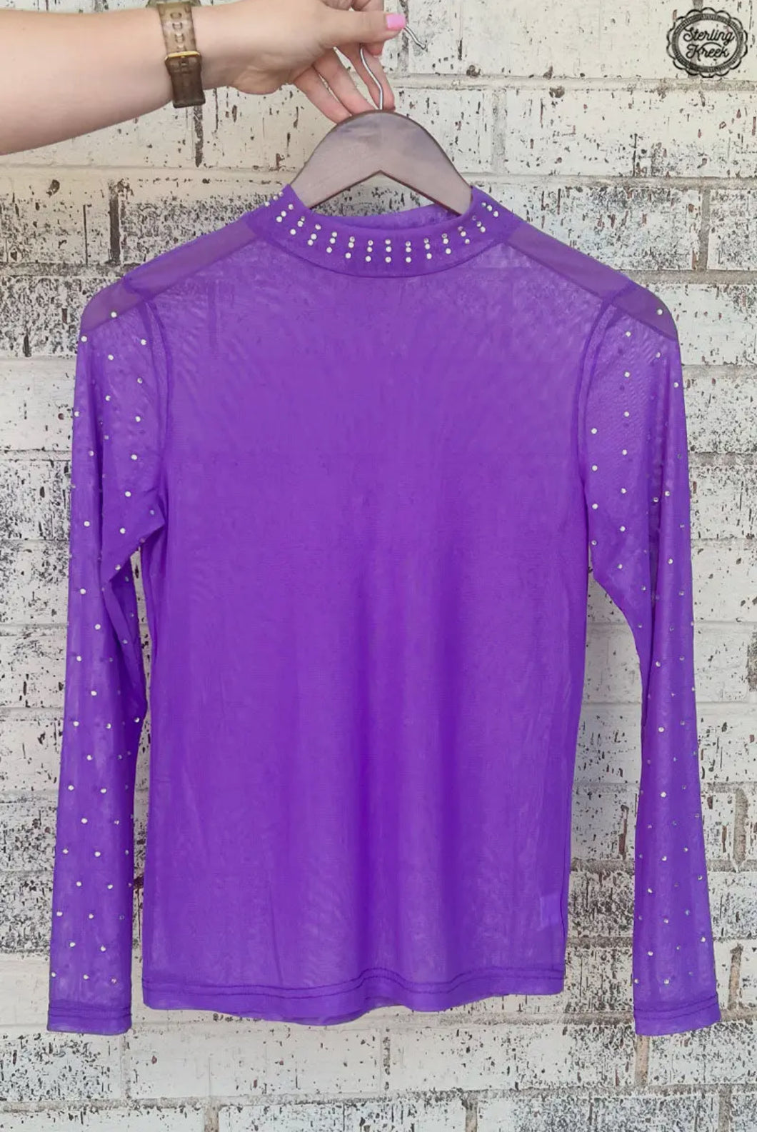 Purple Power Mesh Long Sleeve