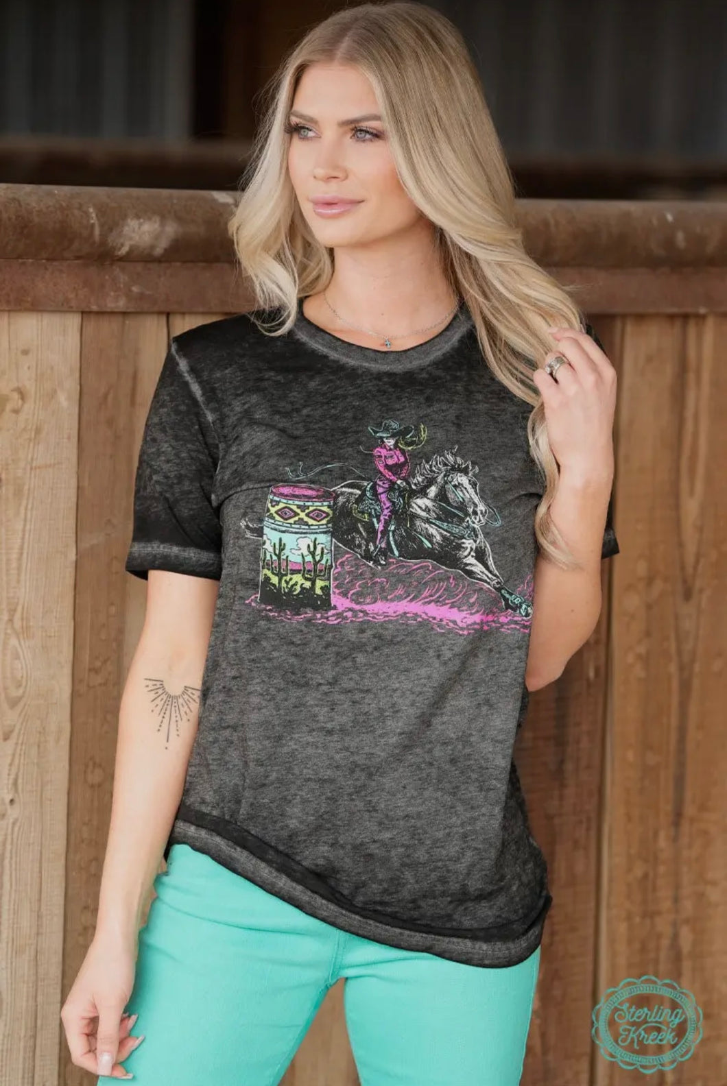 Barrel Racer Burnout Tee