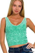 Load image into Gallery viewer, Ribbed V-Neck Crop Tank