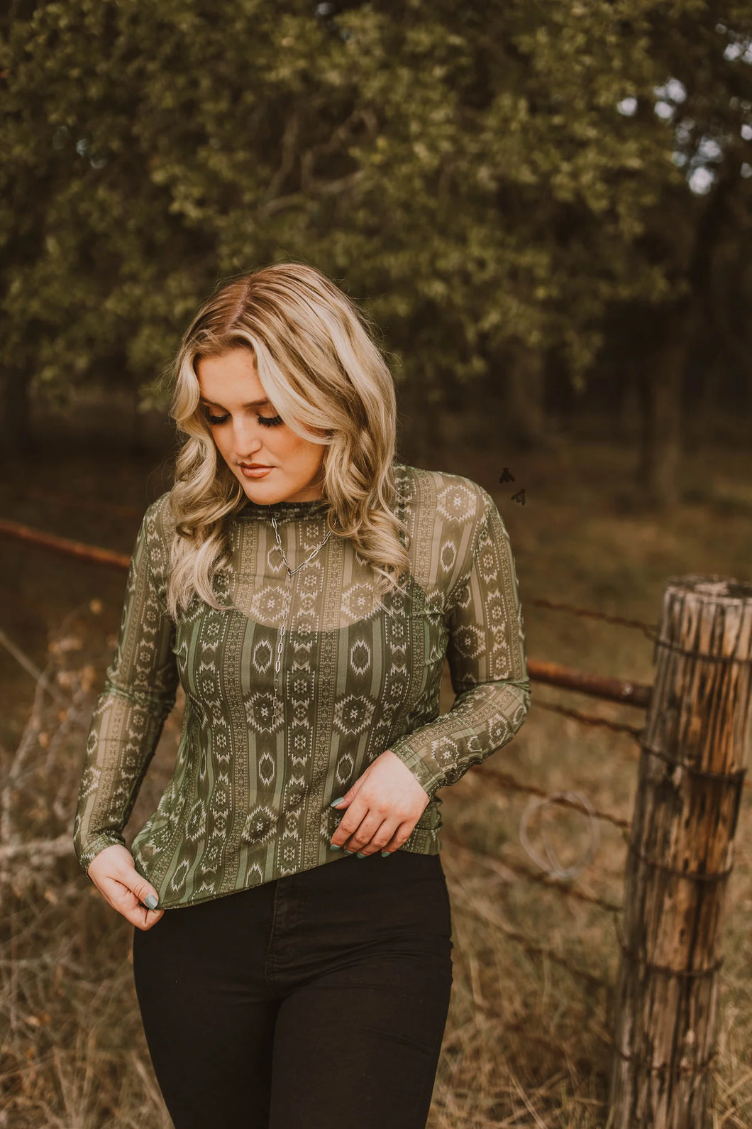 Meshing Around Mesh Long Sleeve *olive*